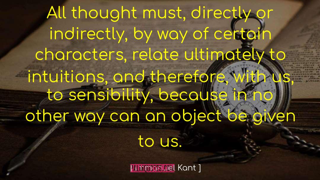 Literary Characters quotes by Immanuel Kant