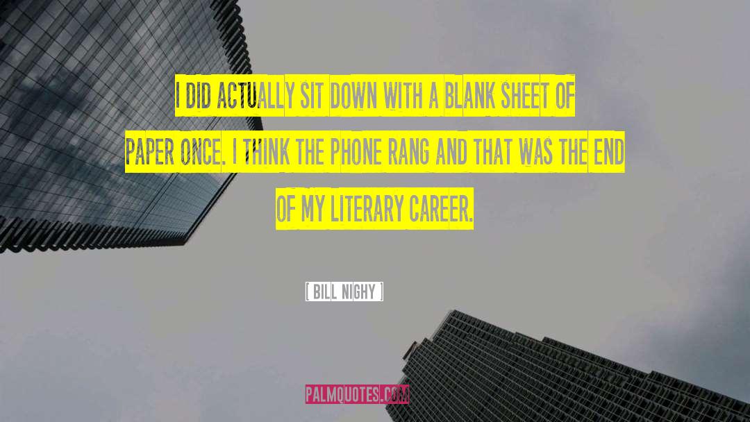 Literary Influences quotes by Bill Nighy