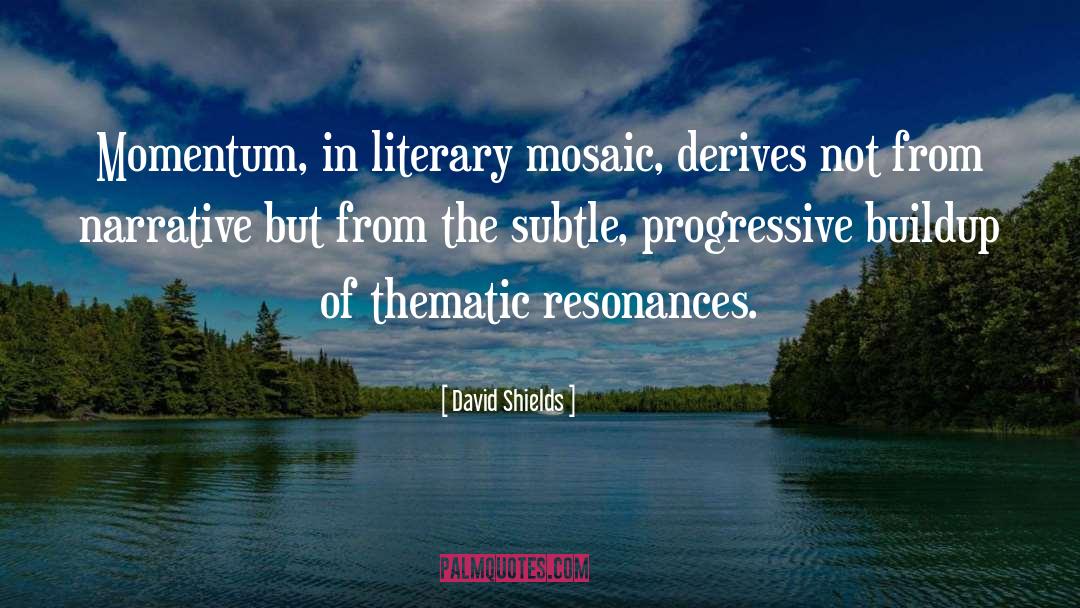 Literary Mosaic quotes by David Shields