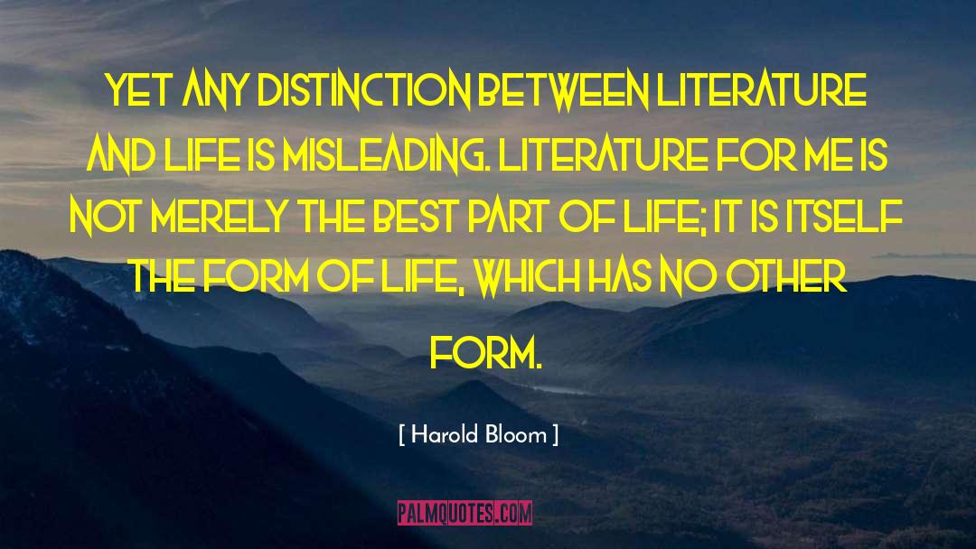 Literature And Life quotes by Harold Bloom