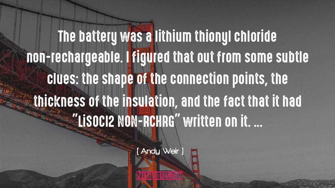 Lithium quotes by Andy Weir