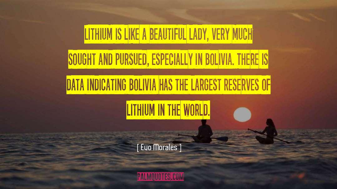 Lithium quotes by Evo Morales