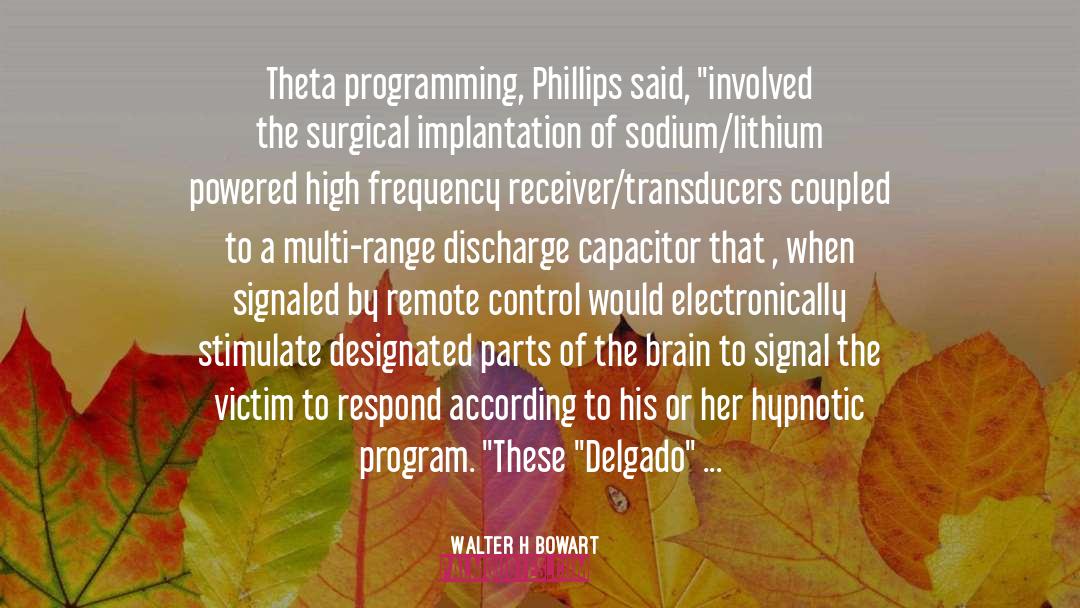 Lithium quotes by Walter H Bowart