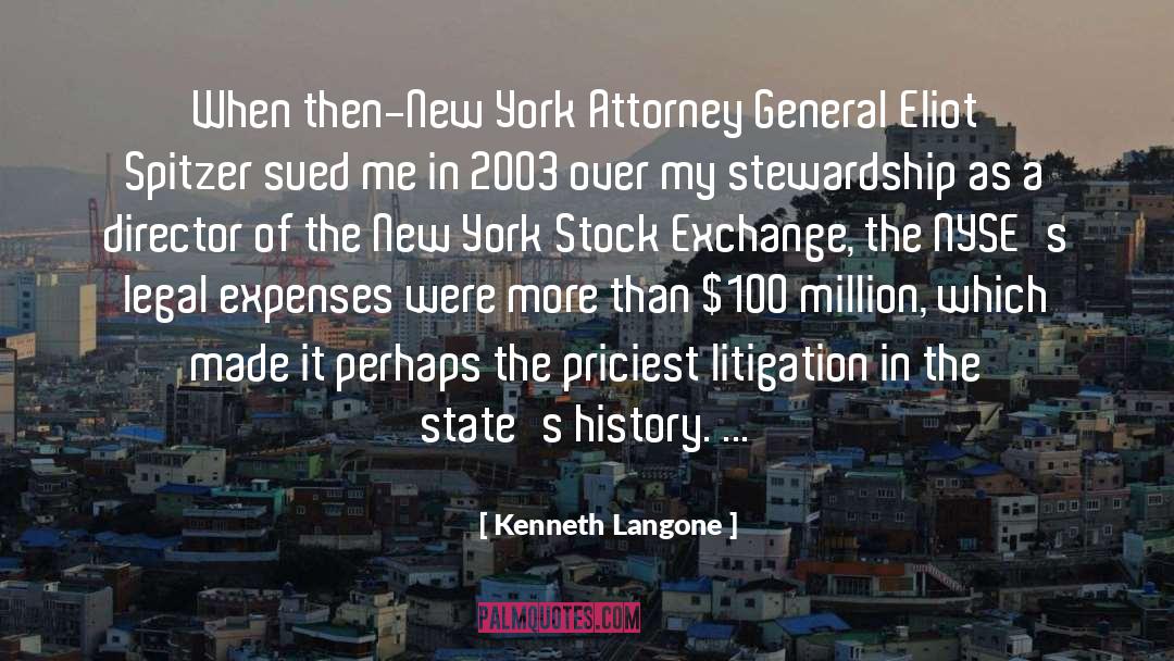 Litigation quotes by Kenneth Langone