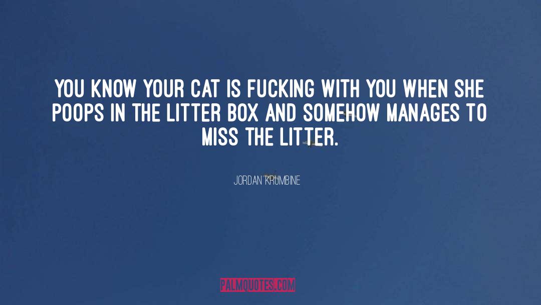 Litter Box quotes by Jordan Krumbine