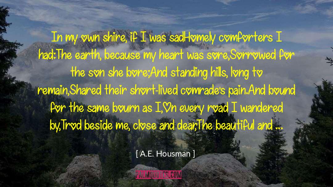 Littering quotes by A.E. Housman