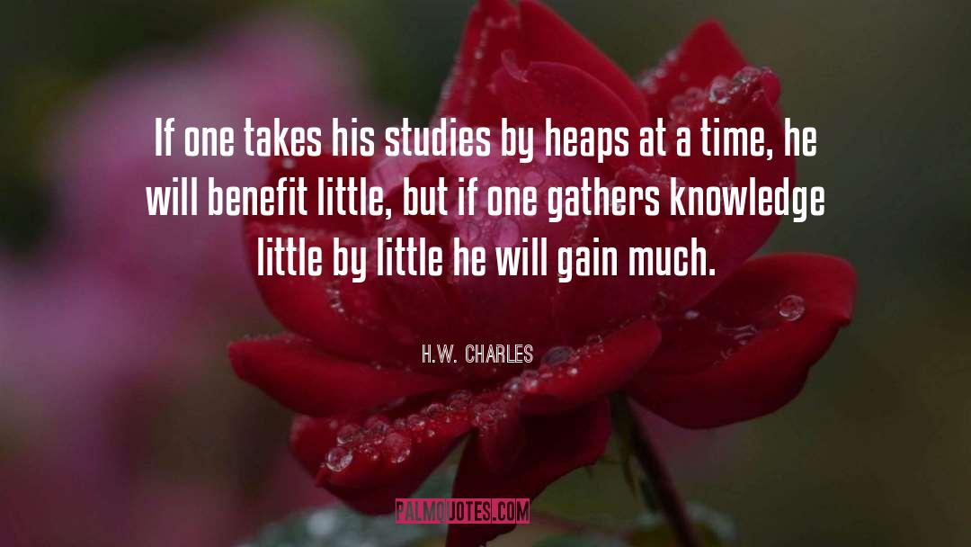 Little By Little quotes by H.W. Charles