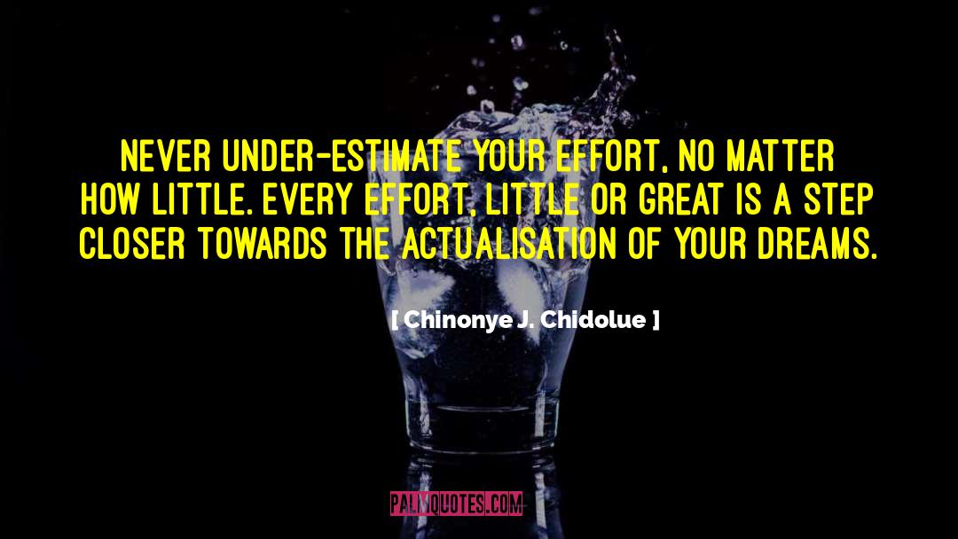 Little Effort quotes by Chinonye J. Chidolue
