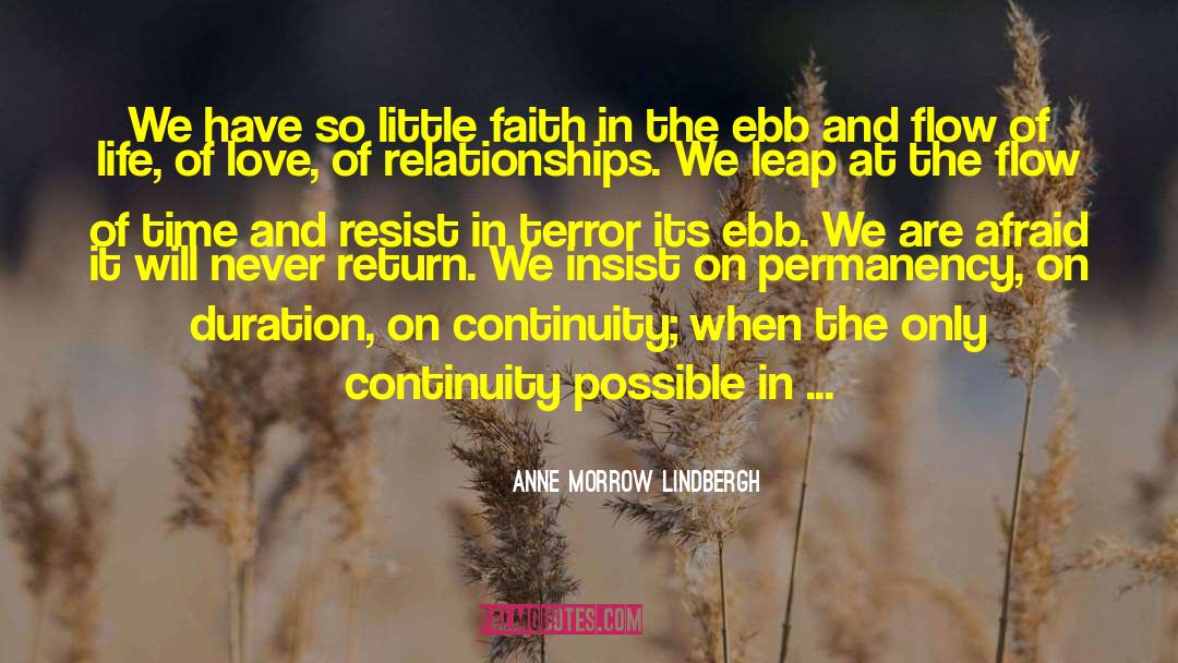 Little Faith quotes by Anne Morrow Lindbergh