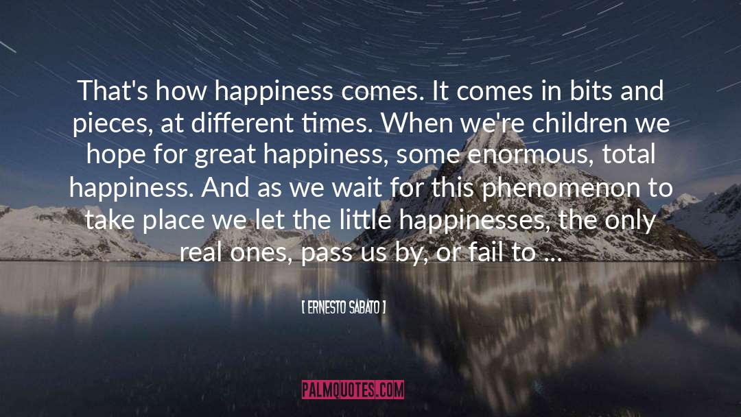 Little Happinesses quotes by Ernesto Sabato