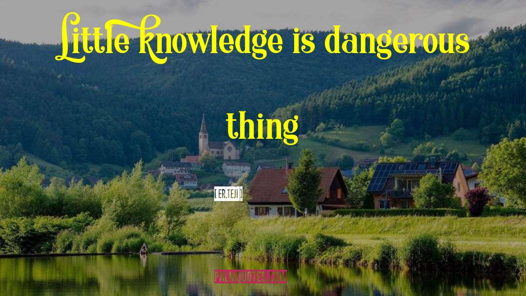 Little Knowledge quotes by Er.teji