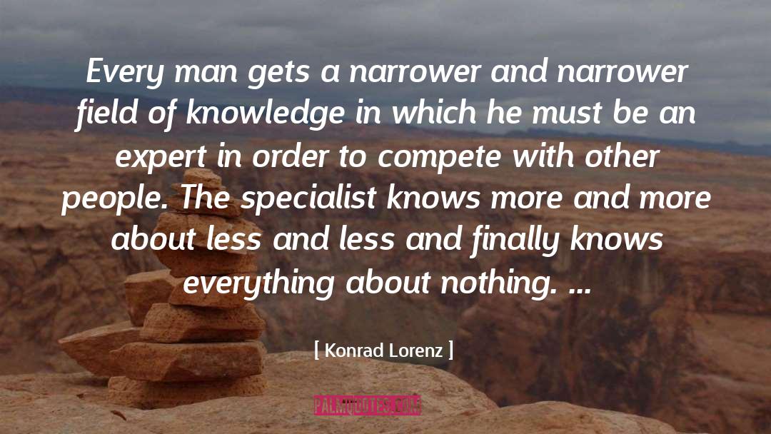 Little Knowledge quotes by Konrad Lorenz