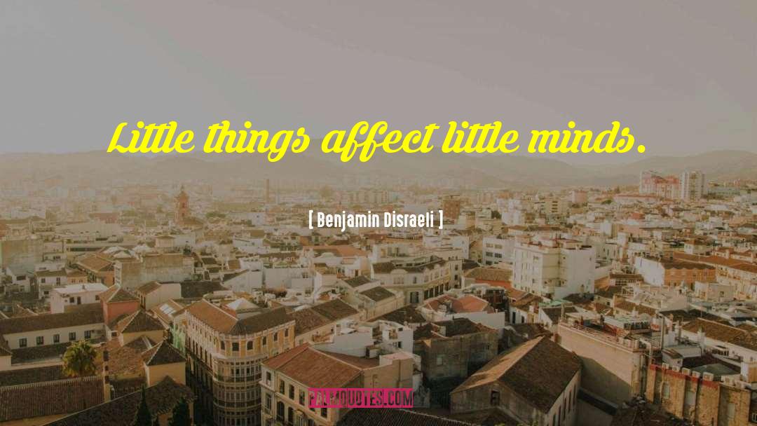 Little Minds quotes by Benjamin Disraeli