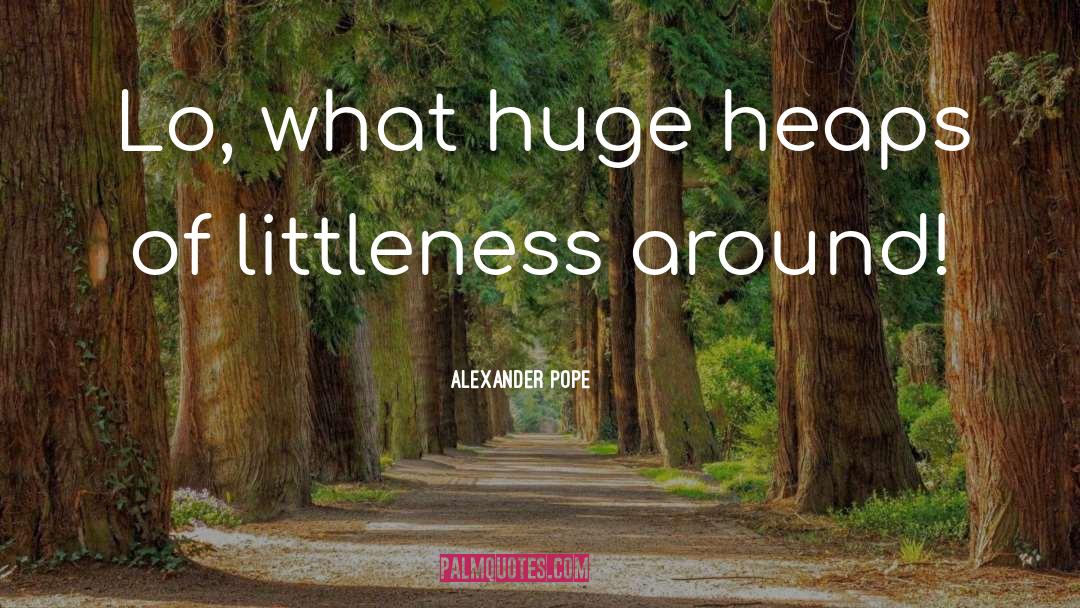 Littleness quotes by Alexander Pope