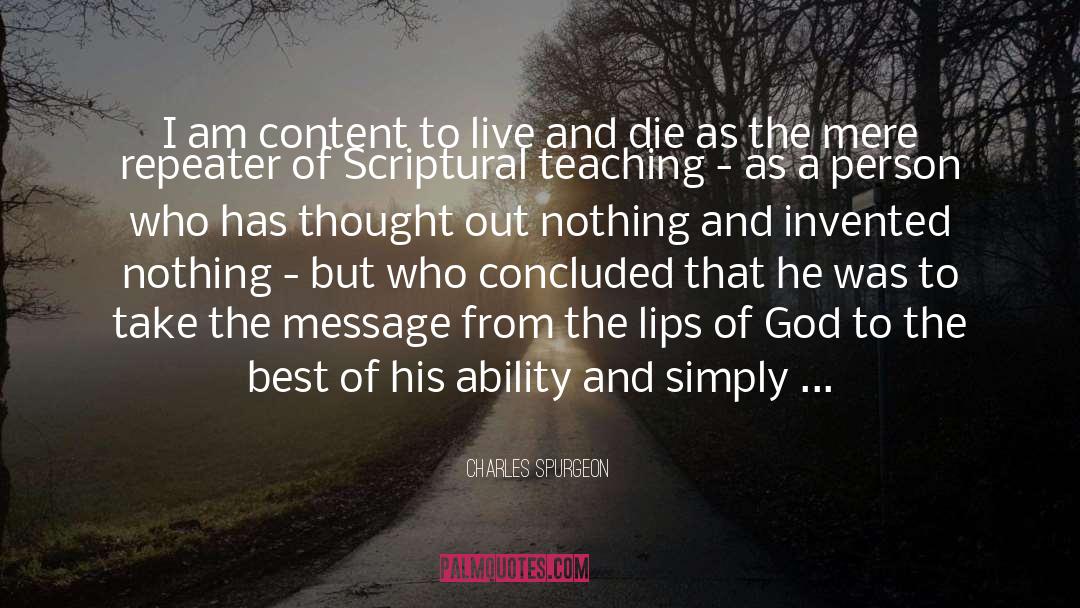 Live And Die quotes by Charles Spurgeon