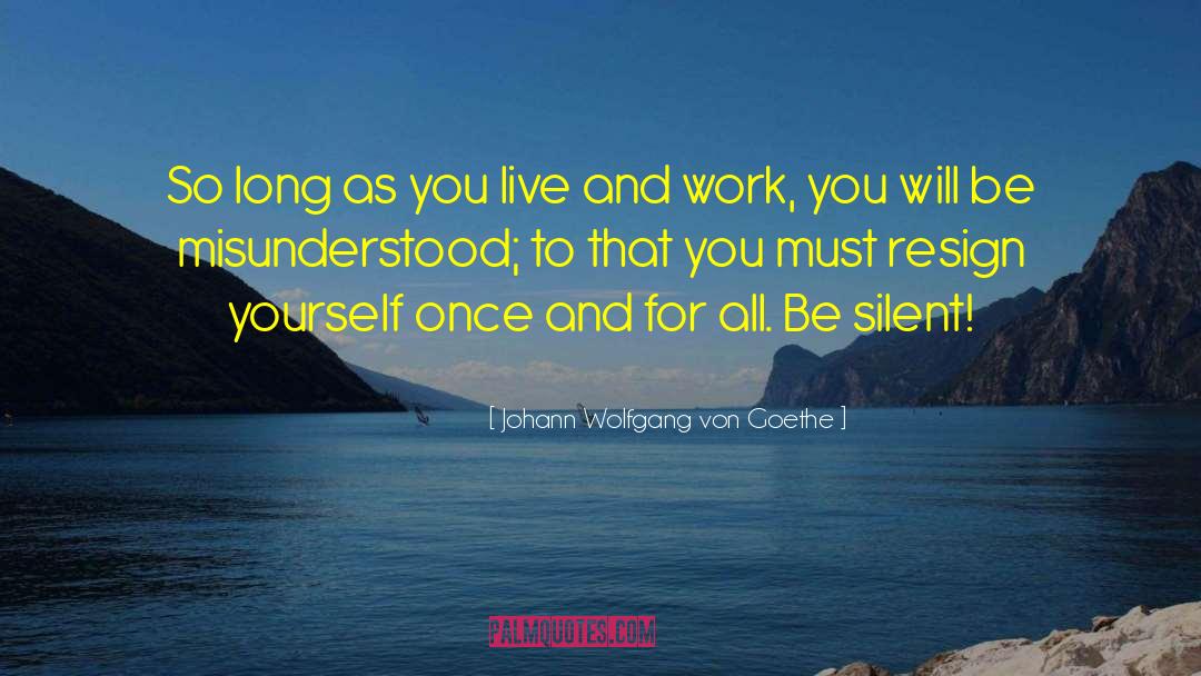 Live And Work quotes by Johann Wolfgang Von Goethe