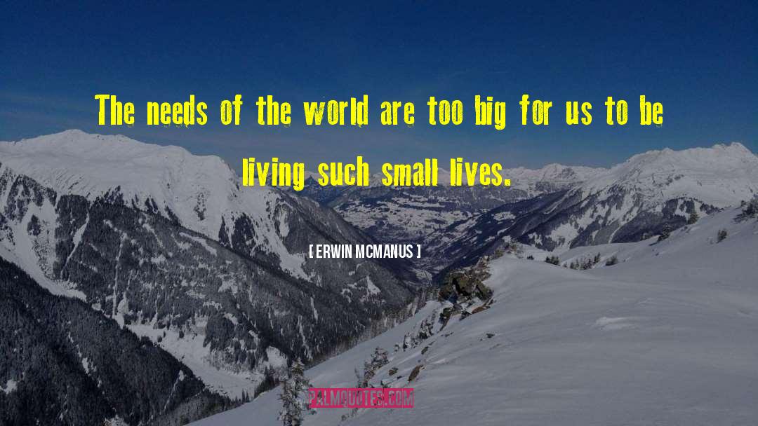 Live Bigger quotes by Erwin McManus
