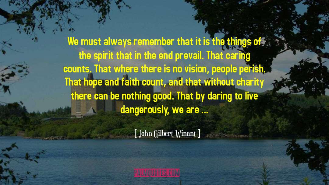 Live Dangerously quotes by John Gilbert Winant