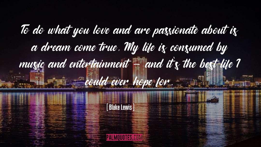 Live For Hope And Dreams quotes by Blake Lewis