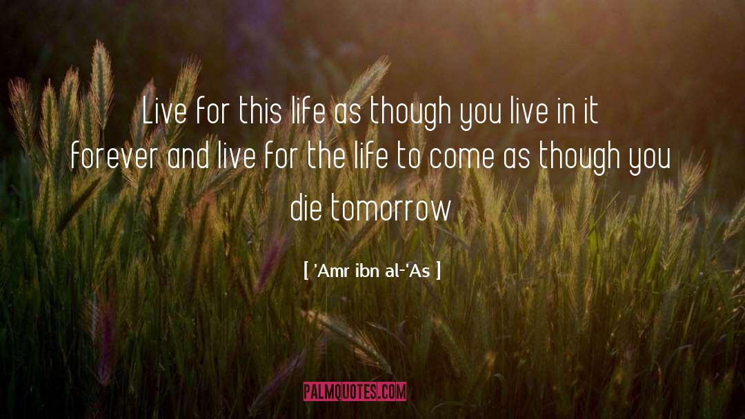 Live For quotes by 'Amr Ibn Al-'As