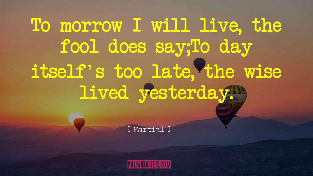 Live For Today quotes by Martial