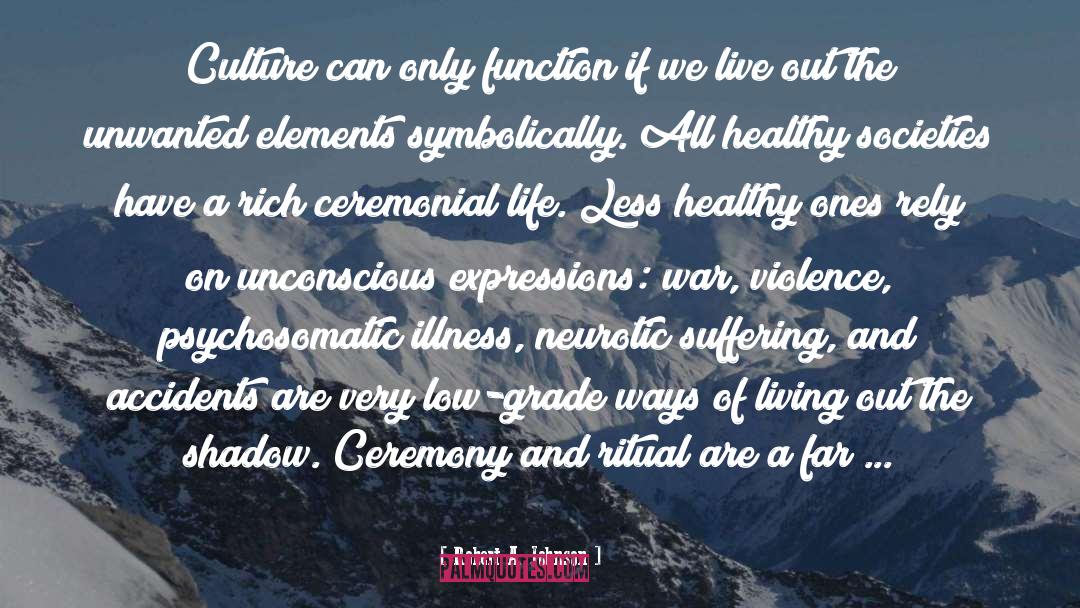 Live Healthy Live Young quotes by Robert A. Johnson