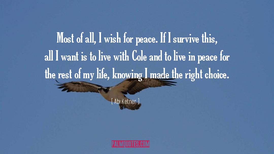 Live In Peace quotes by Abi Ketner