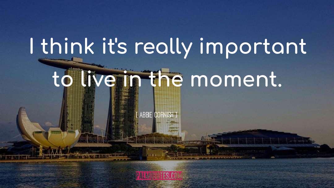 Live In The Moment quotes by Abbie Cornish