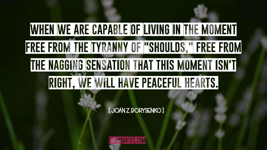 Live In The Moment quotes by Joan Z. Borysenko