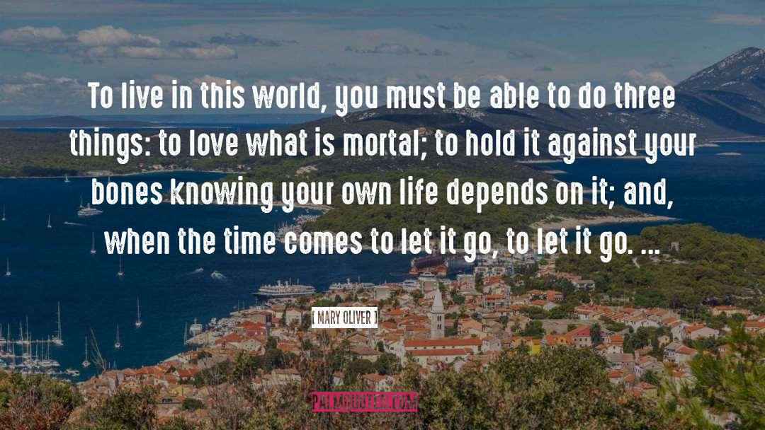 Live In This World quotes by Mary Oliver