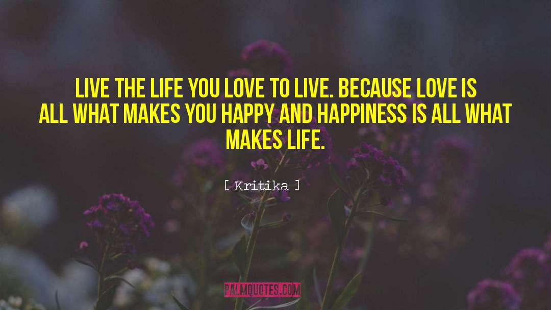Live Life Happy Inspirational quotes by Kritika