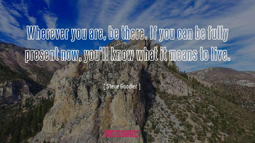 Live Now quotes by Steve Goodier