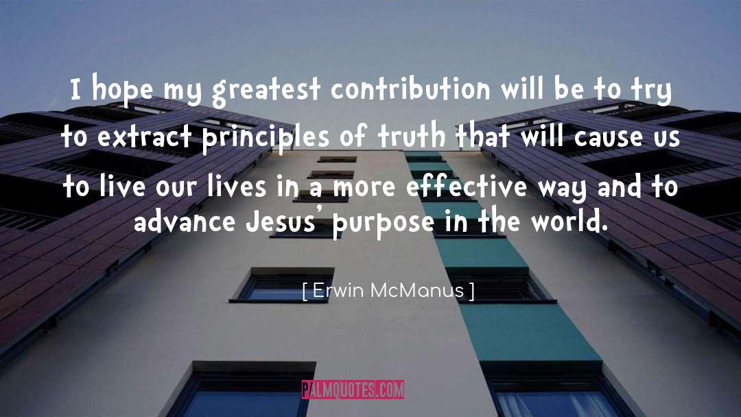 Live Our Lives quotes by Erwin McManus