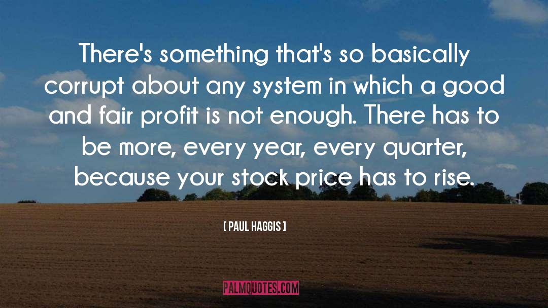 Live Stock Price quotes by Paul Haggis