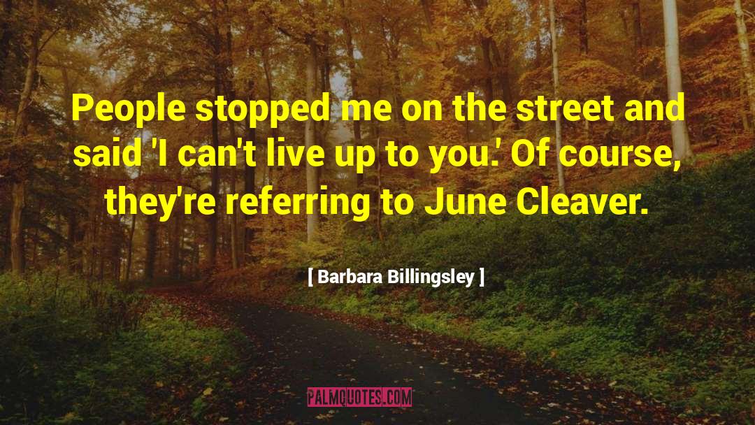 Live Theater quotes by Barbara Billingsley