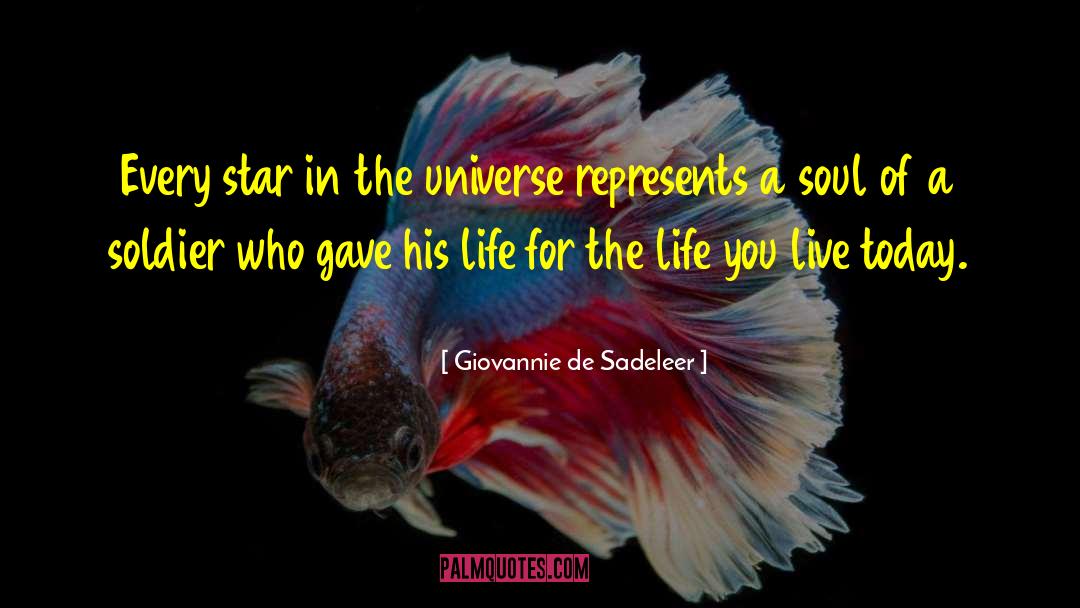 Live Today quotes by Giovannie De Sadeleer