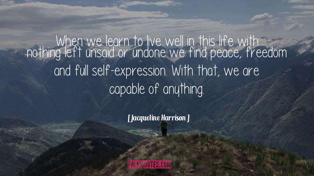 Live Well quotes by Jacqueline Harrison