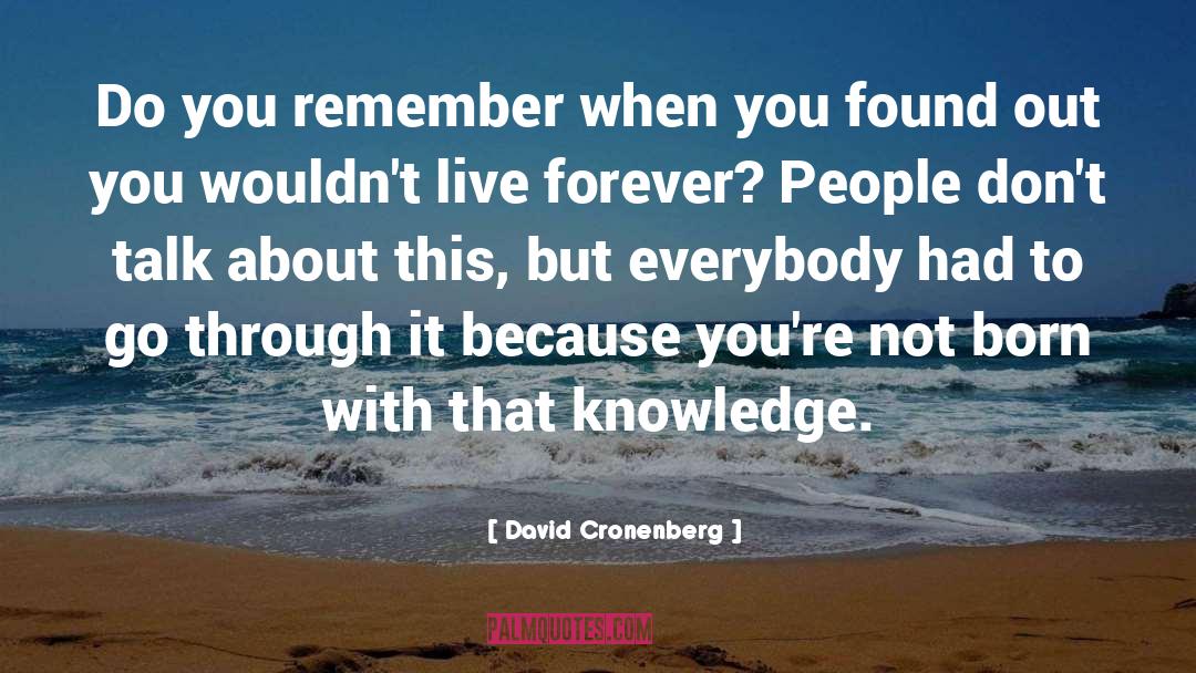 Live With Purpose quotes by David Cronenberg