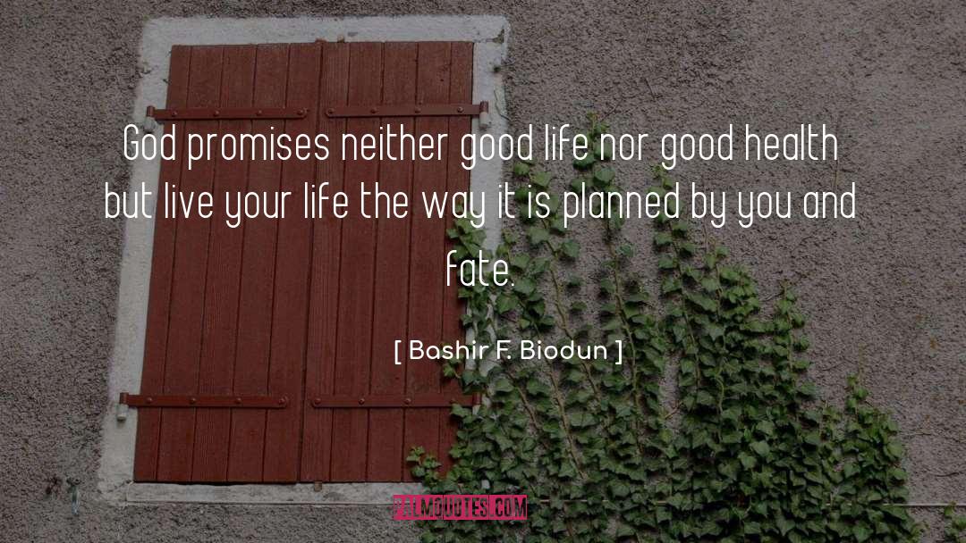 Live Your Life quotes by Bashir F. Biodun