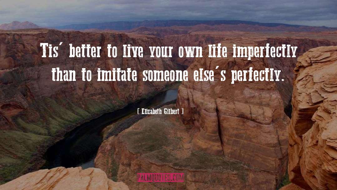 Live Your Own Life quotes by Elizabeth Gilbert