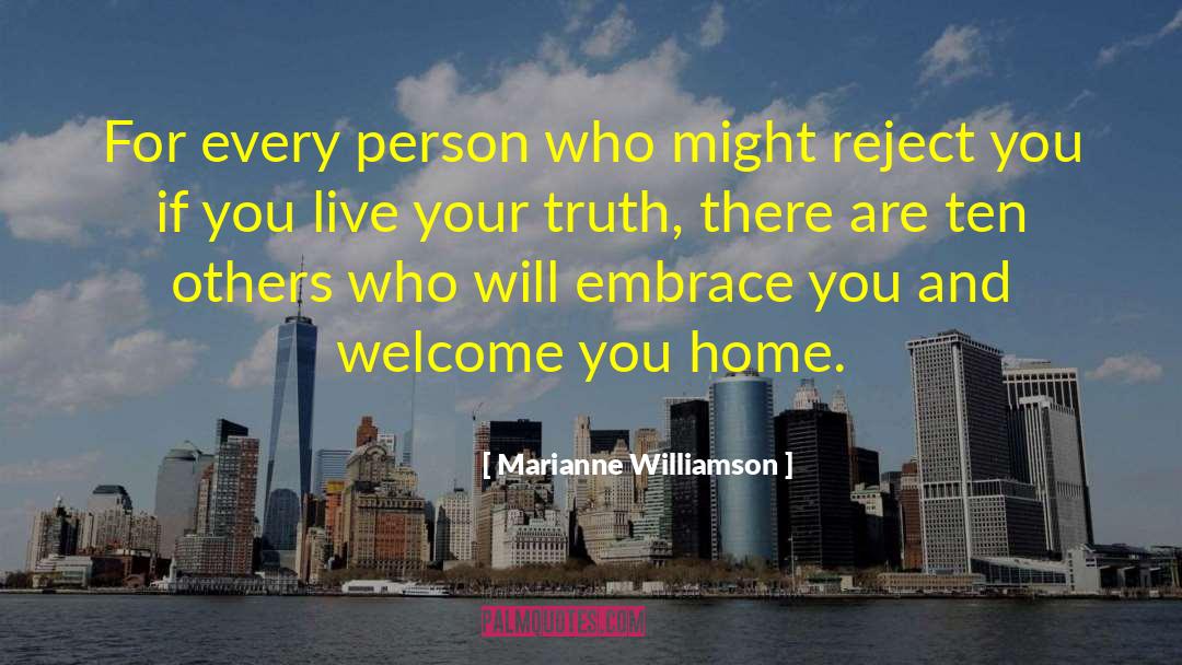 Live Your Truth quotes by Marianne Williamson