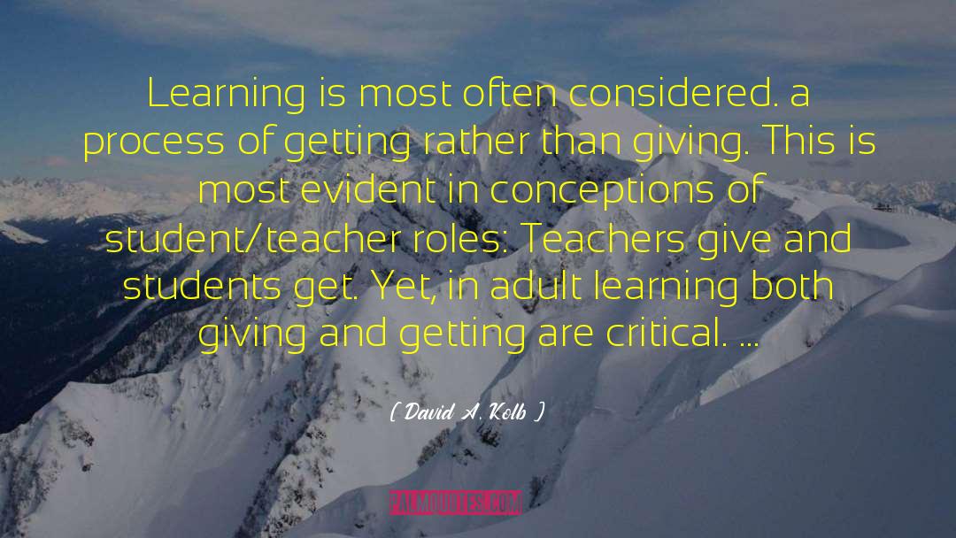 Living And Learning quotes by David A. Kolb