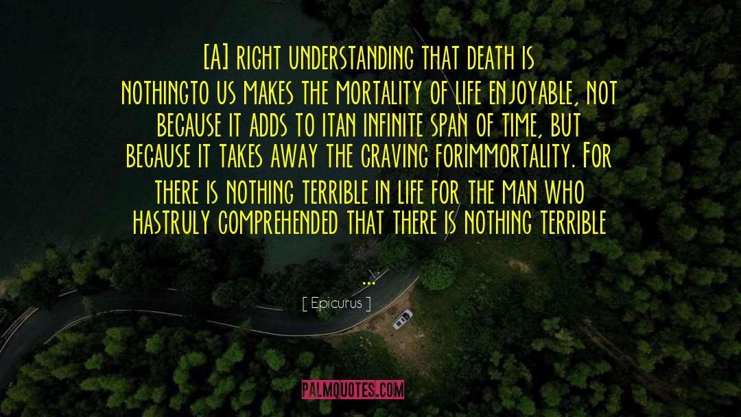Living Death quotes by Epicurus