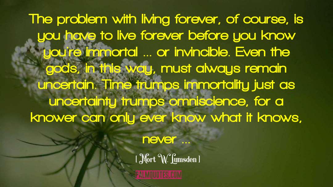 Living Forever quotes by Mort W. Lumsden