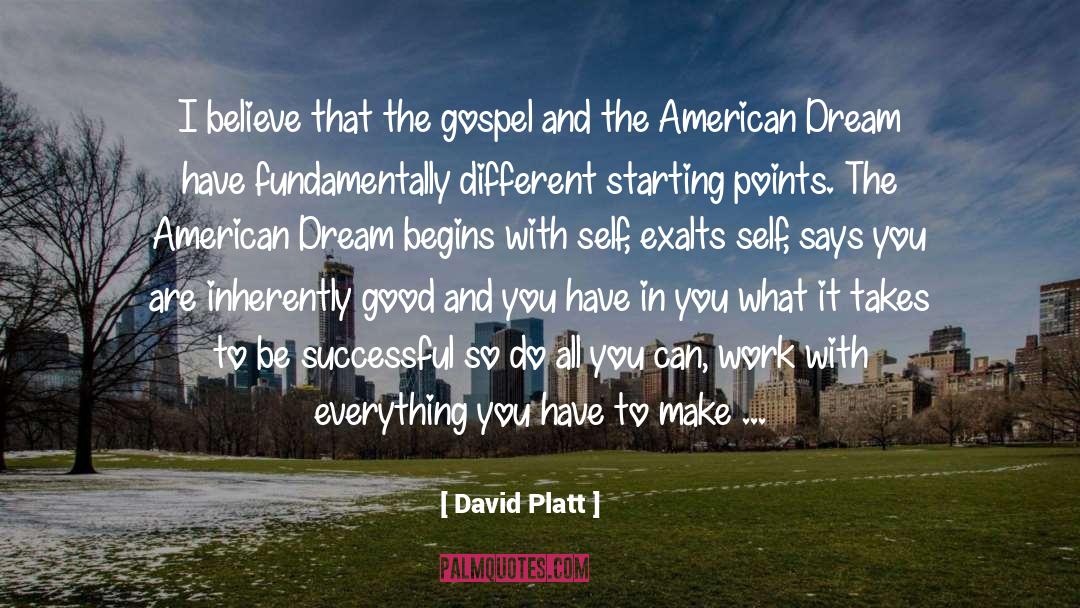 Living The American Dream quotes by David Platt