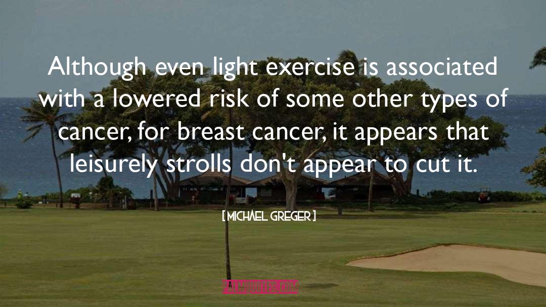 Living With Breast Cancer quotes by Michael Greger