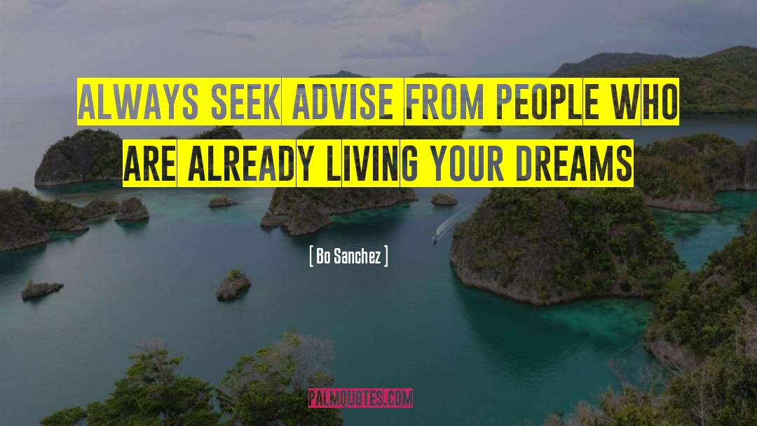 Living Your Dreams quotes by Bo Sanchez