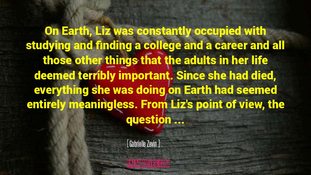 Liz Spocott quotes by Gabrielle Zevin