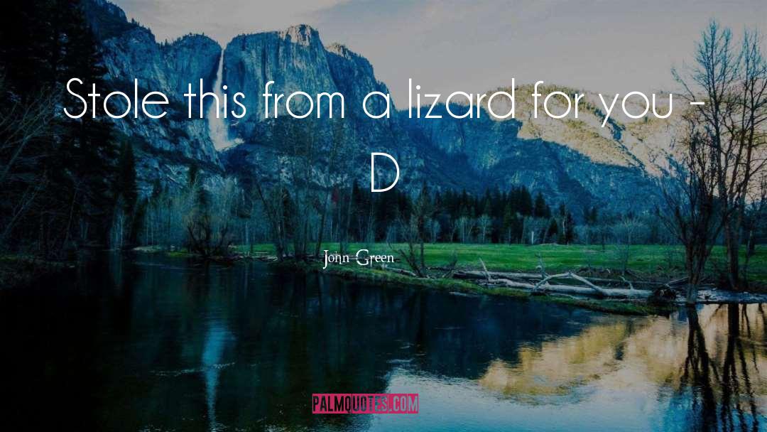 Lizard quotes by John Green