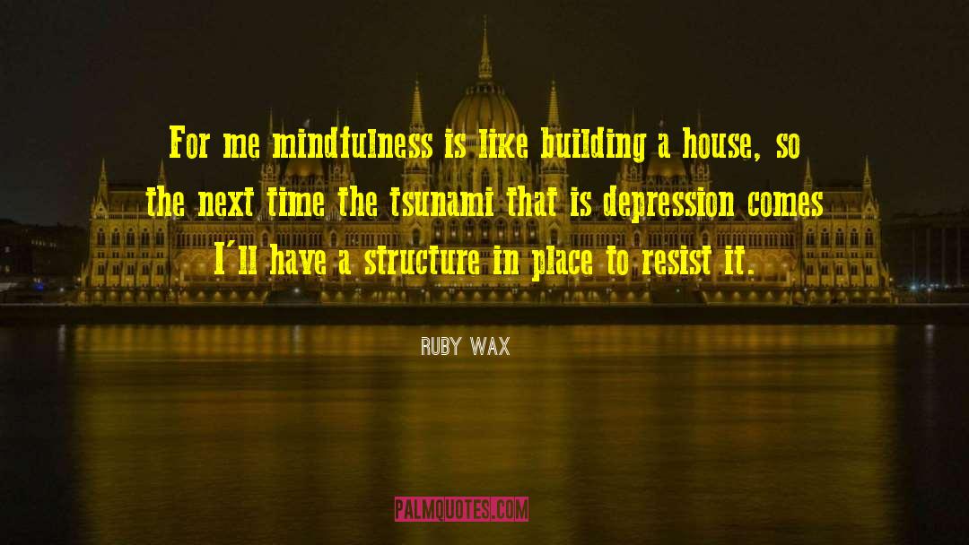 Lliw Building quotes by Ruby Wax